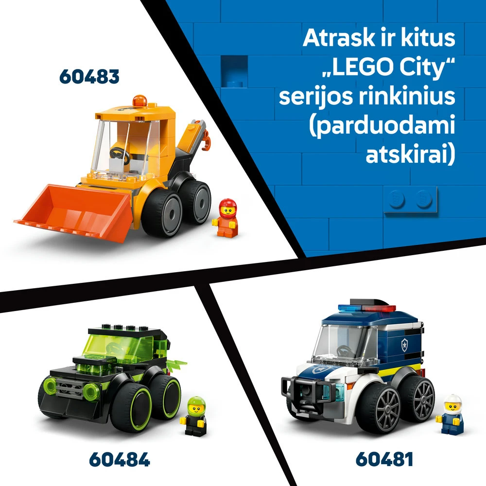 LEGO® City „Ratai“ – ugniagesių sunkvežimis, žaislas, konstravimo rinkinys, 60482