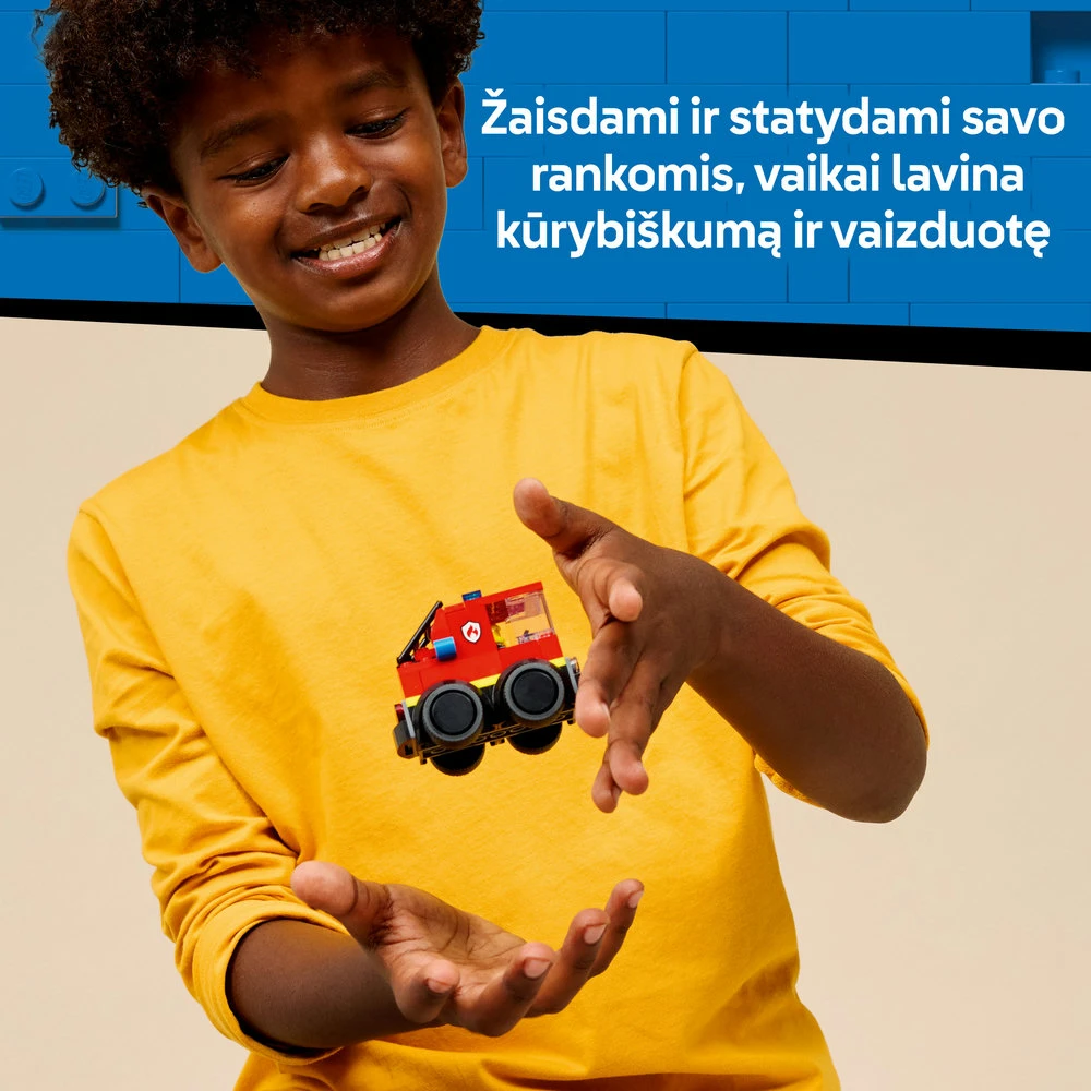 LEGO® City „Ratai“ – ugniagesių sunkvežimis, žaislas, konstravimo rinkinys, 60482