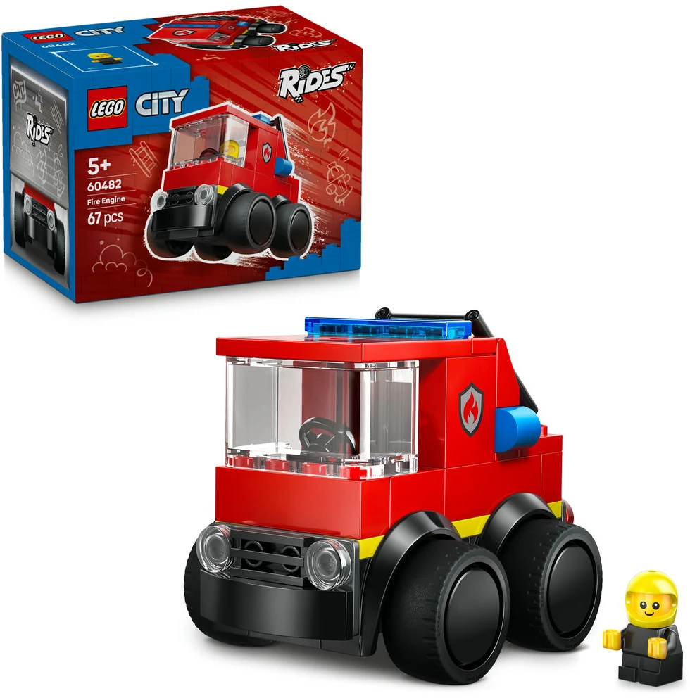 LEGO® City „Ratai“ – ugniagesių sunkvežimis, žaislas, konstravimo rinkinys, 60482