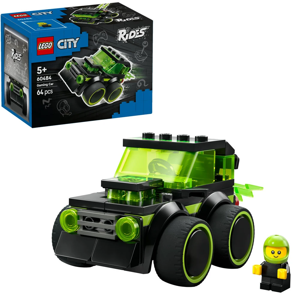 „LEGO® City“ „Ratai“ – žaidimų lenktyninis automobilis, automobilio modelio rinkinys, 60484