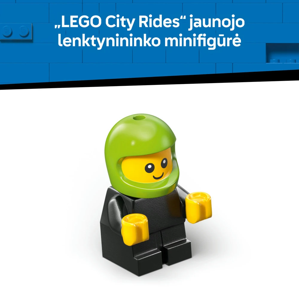 „LEGO® City“ „Ratai“ – žaidimų lenktyninis automobilis, automobilio modelio rinkinys, 60484