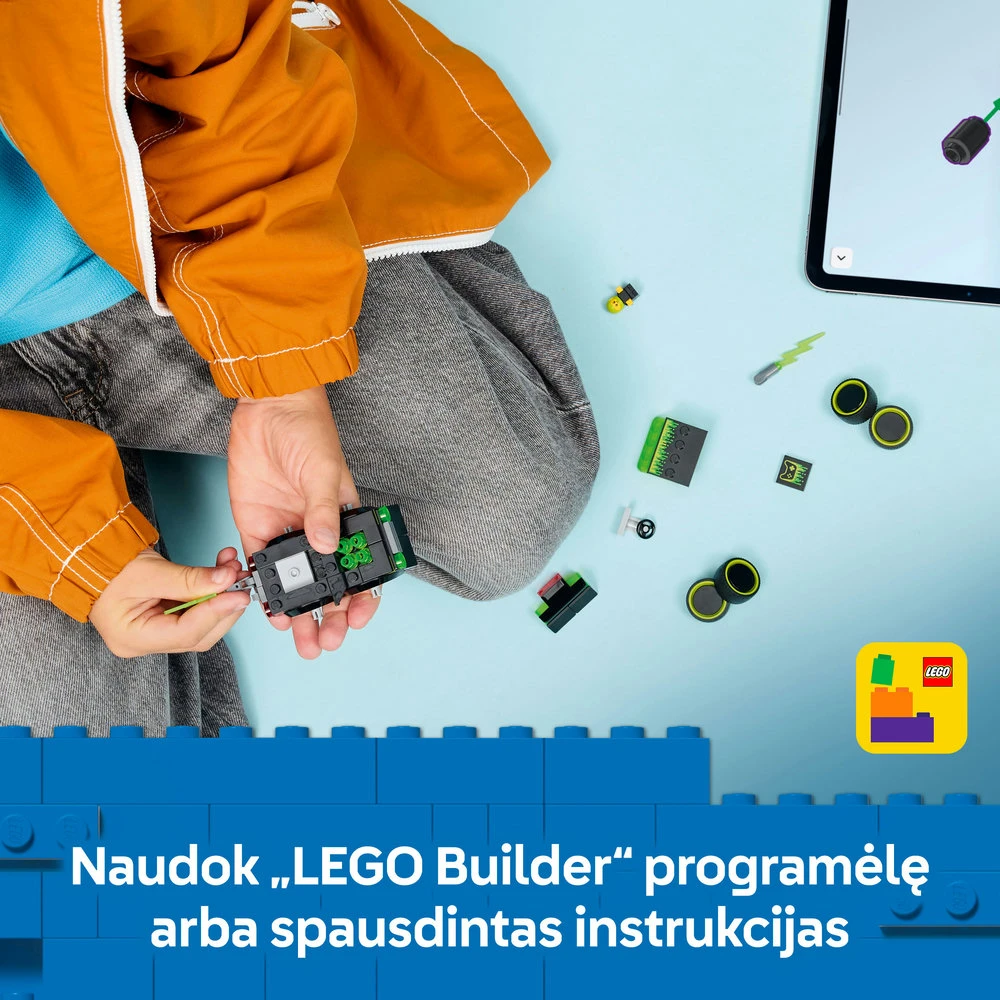 „LEGO® City“ „Ratai“ – žaidimų lenktyninis automobilis, automobilio modelio rinkinys, 60484