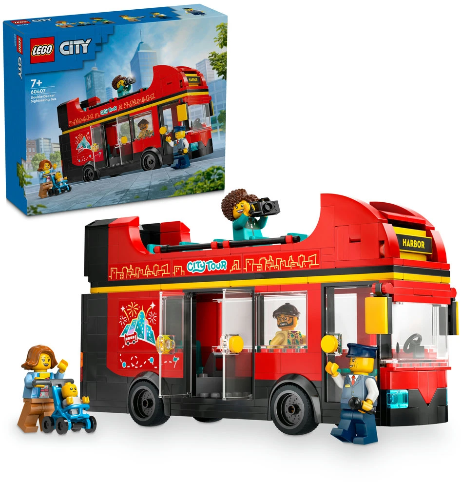LEGO® City Raudonas dviaukštis apžvalgos autobusas (60407)