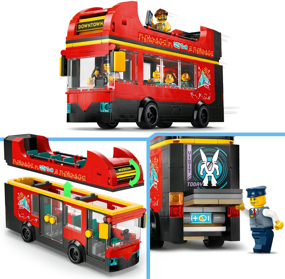 LEGO® City Raudonas dviaukštis apžvalgos autobusas (60407)