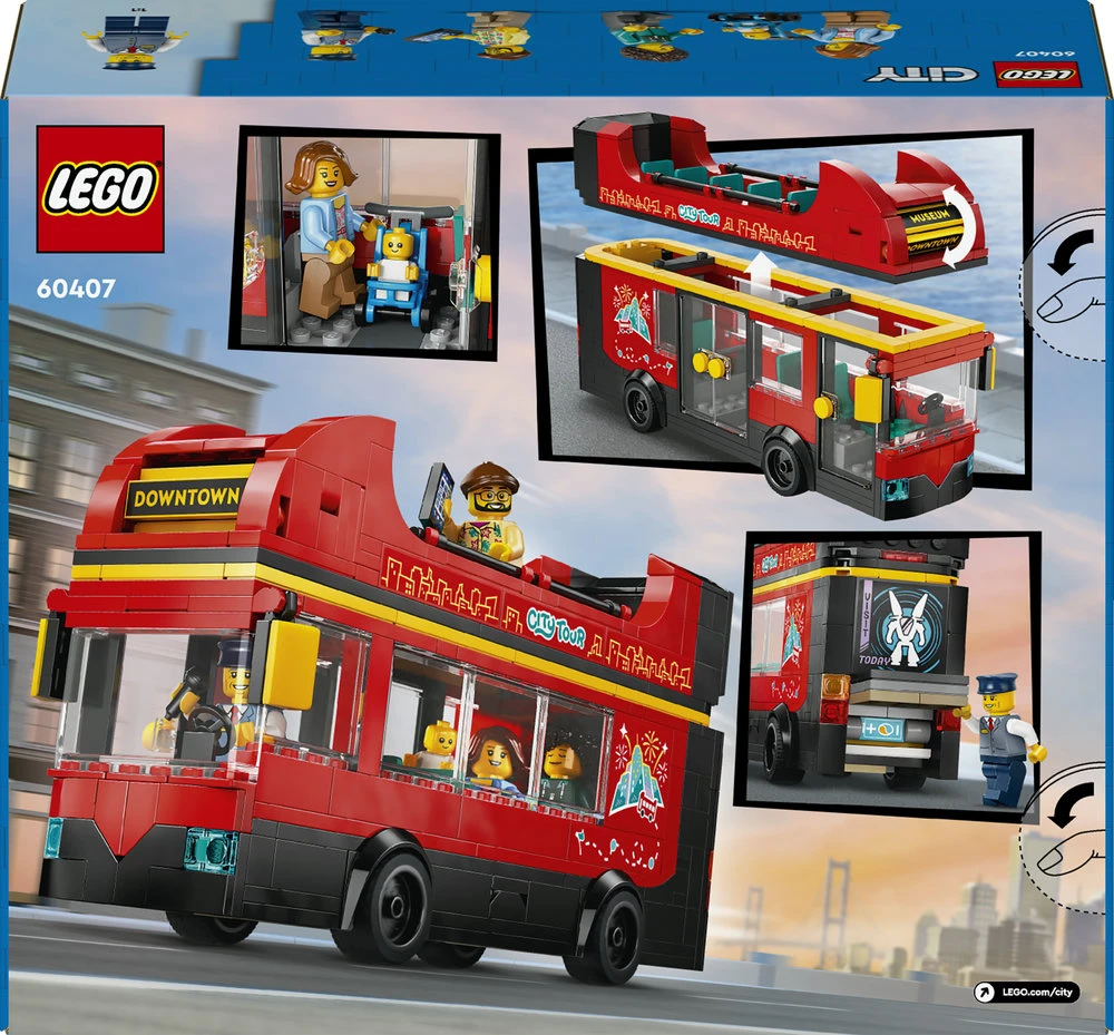 LEGO® City Raudonas dviaukštis apžvalgos autobusas (60407)