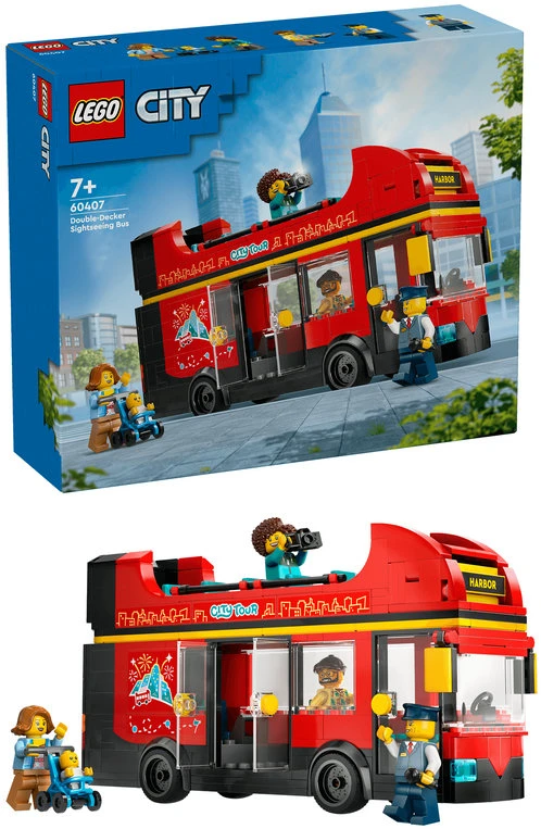 LEGO® City Raudonas dviaukštis apžvalgos autobusas (60407)