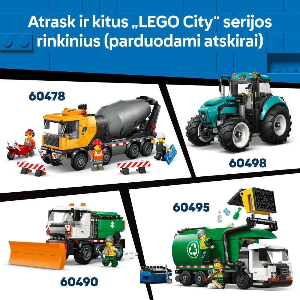 „LEGO® City“ Reaktyvinis lėktuvas prieš automobilį, automobilių ir lėktuvo žaidimo rinkinys, 60489