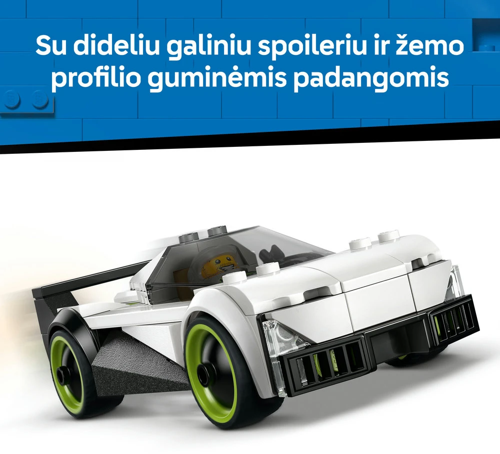 „LEGO® City“ Reaktyvinis lėktuvas prieš automobilį, automobilių ir lėktuvo žaidimo rinkinys, 60489