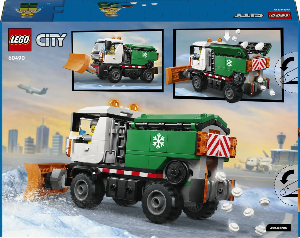 „LEGO® City“ sniego valytuvas, žaislinis sunkvežimis, transporto priemonė su minifigūrėle, 60490