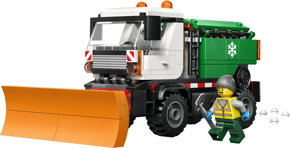 „LEGO® City“ sniego valytuvas, žaislinis sunkvežimis, transporto priemonė su minifigūrėle, 60490