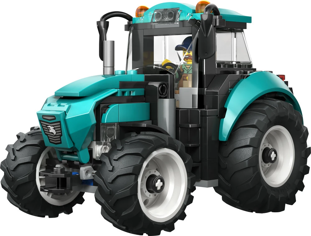„LEGO® City“ traktorius, ūkio žaislas, konstravimo rinkinys ir minifigūrėlė, 60498