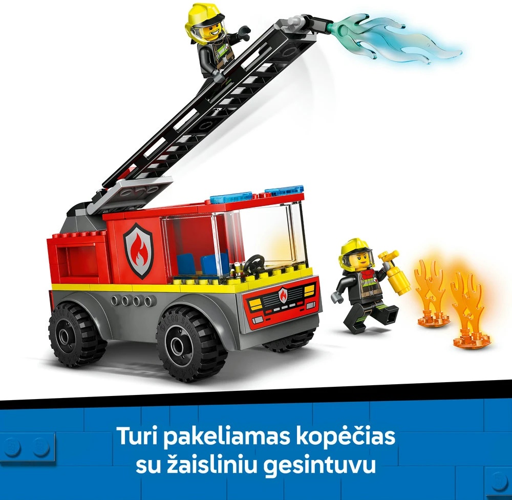 LEGO® City Ugniagesių automobilis su kopėčiomis (60463)