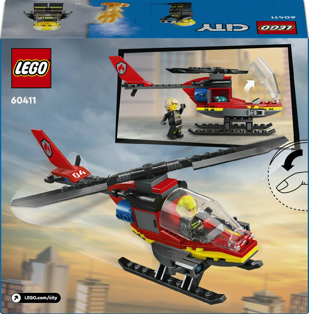 LEGO® City Ugniagesių sraigtasparnis Konstravimo rinkinys 60411