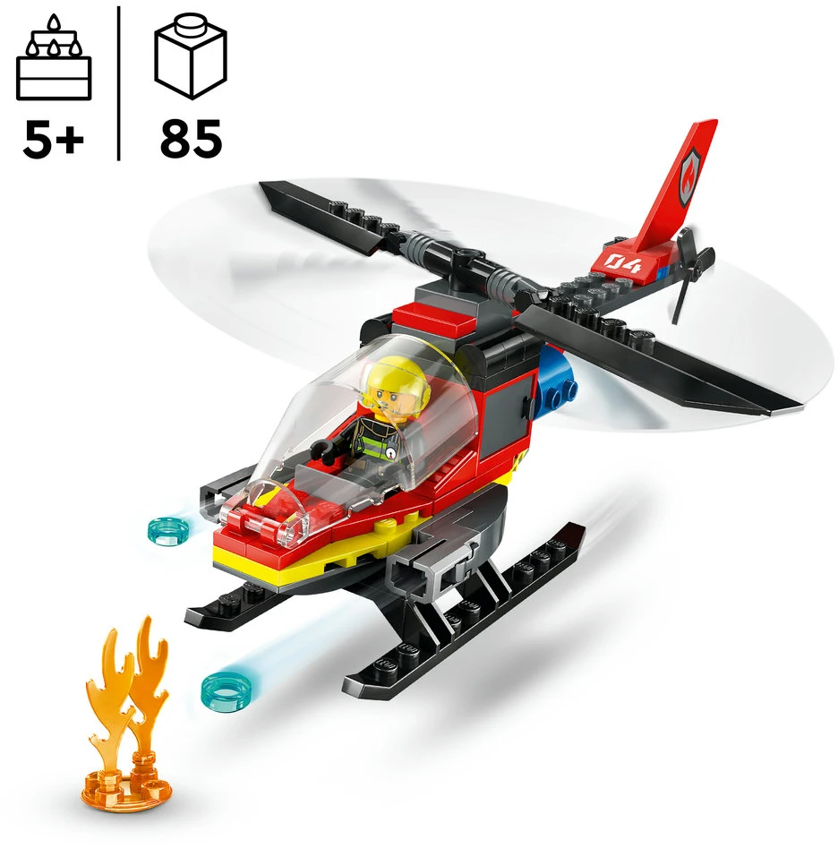 LEGO® City Ugniagesių sraigtasparnis Konstravimo rinkinys 60411