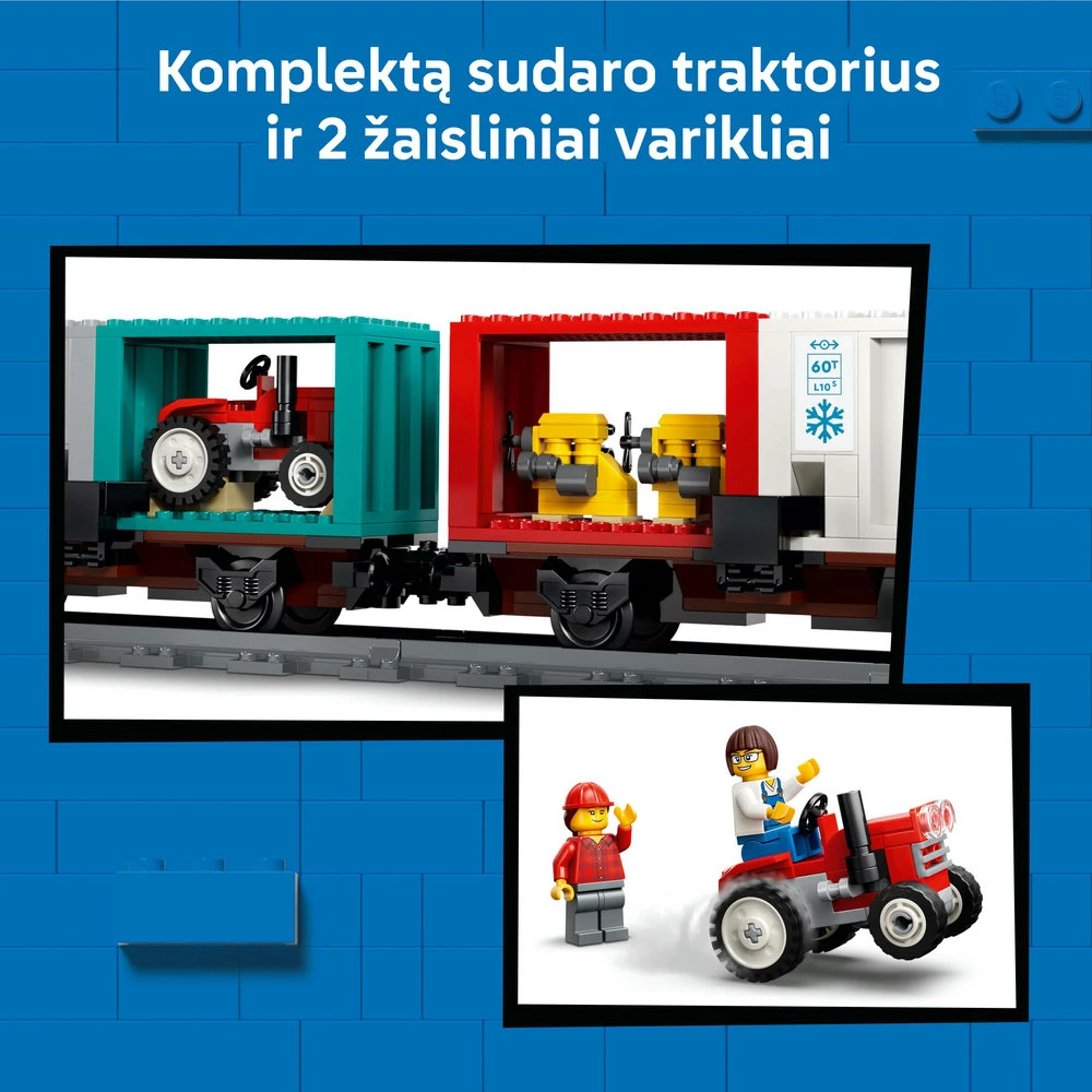 LEGO® City Uosto krovininis traukinys su kranu ir sunkvežimiu 60509