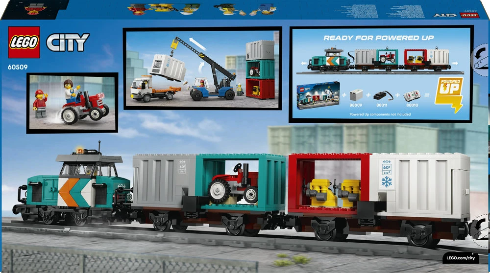 LEGO® City Uosto krovininis traukinys su kranu ir sunkvežimiu 60509
