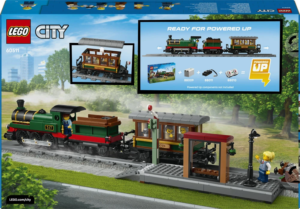 LEGO® City Vintažinis garinis traukinys, rinkinys, 60511