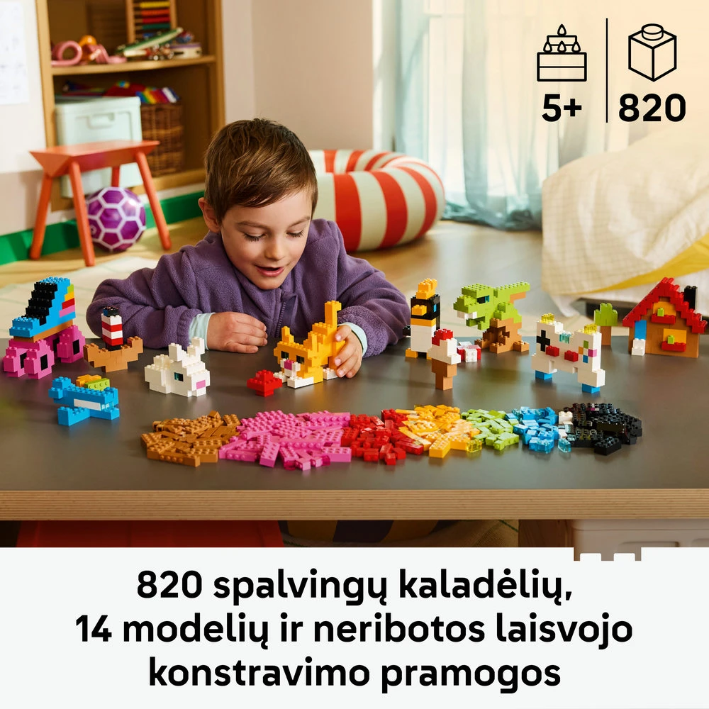 LEGO® Classic Kūrybiškos spalvingos kaladėlės, žaislas 11045