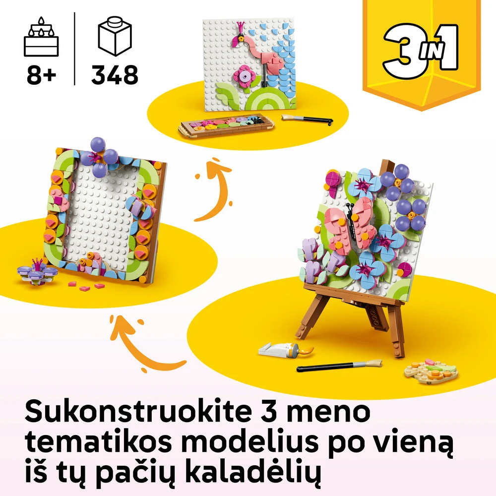 LEGO® Creator 3 in 1 Dekoratyvus gėlių paveikslas 31390