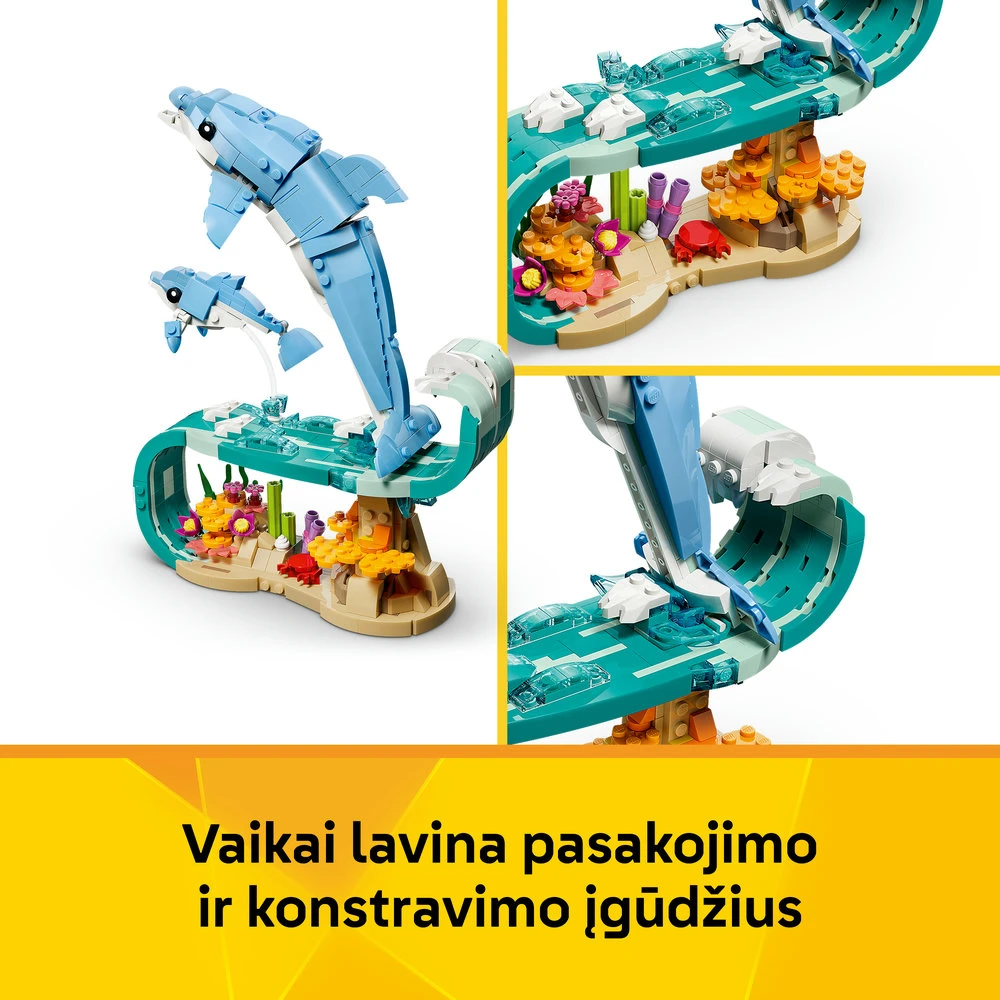 LEGO® Creator 3 in 1 Jūrų gyvūnai: gražūs delfinai 31385