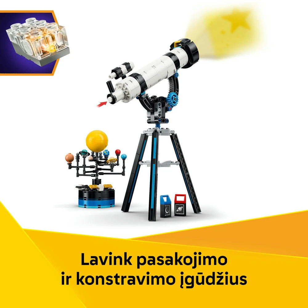 LEGO® Creator 3 in 1 Kosmoso tyrinėjimo teleskopas 31378