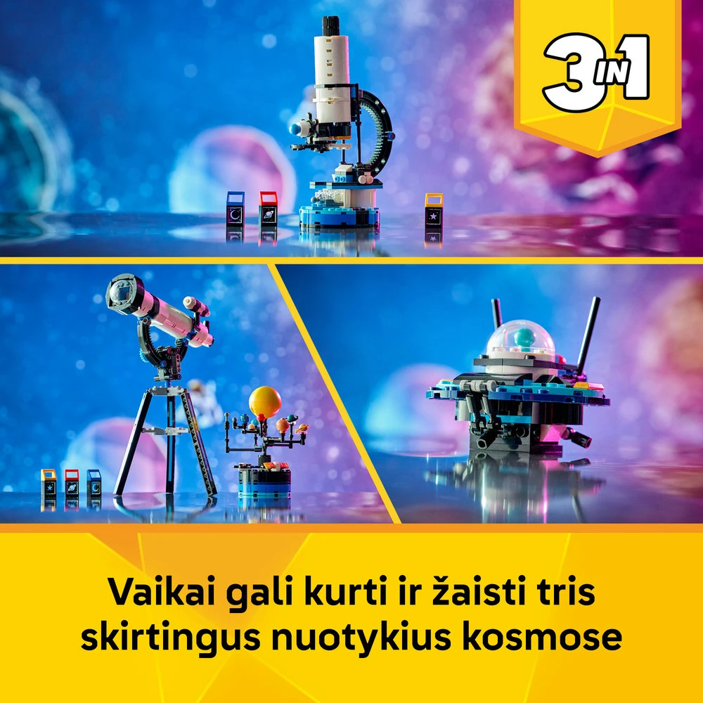 LEGO® Creator 3 in 1 Kosmoso tyrinėjimo teleskopas 31378