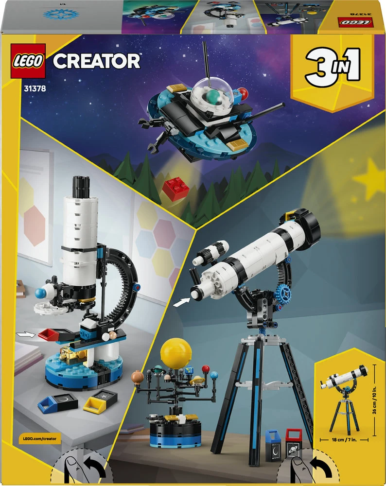 LEGO® Creator 3 in 1 Kosmoso tyrinėjimo teleskopas 31378