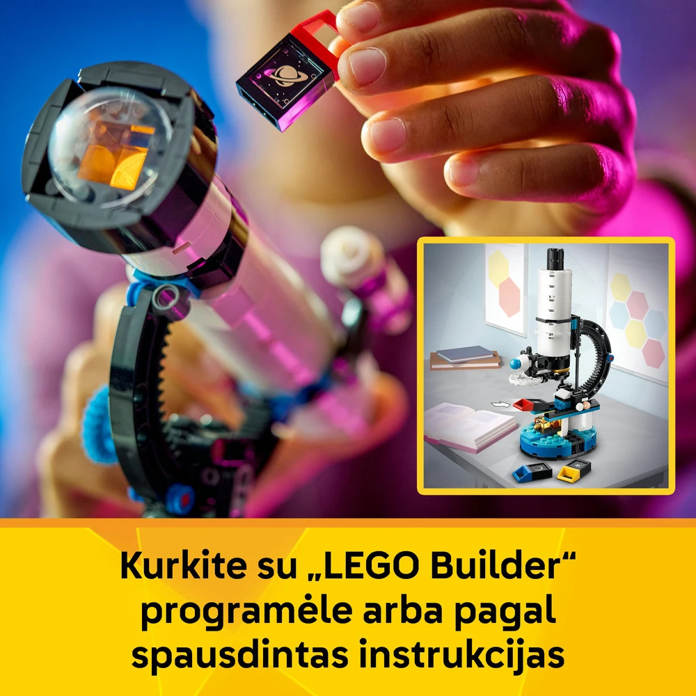 LEGO® Creator 3 in 1 Kosmoso tyrinėjimo teleskopas 31378