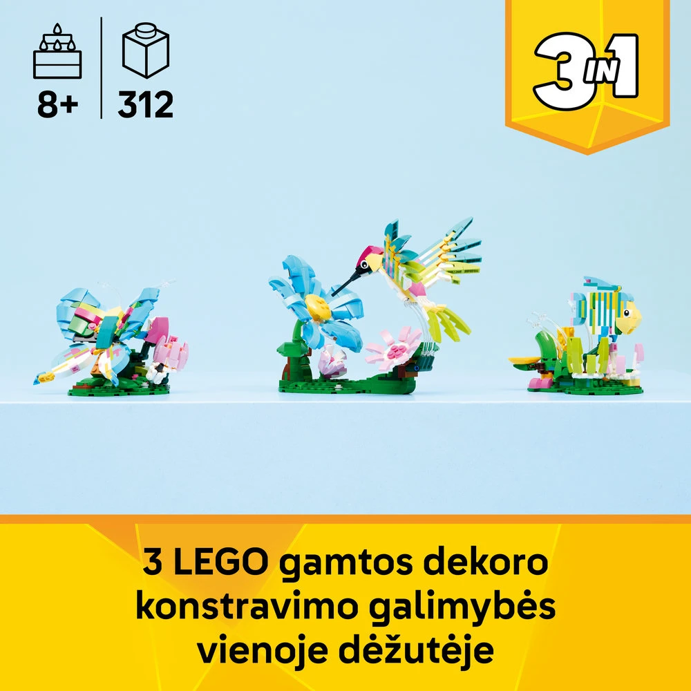 LEGO® Creator 3 in 1 Laukiniai gyvūnai: spalvingas kolibris 31384