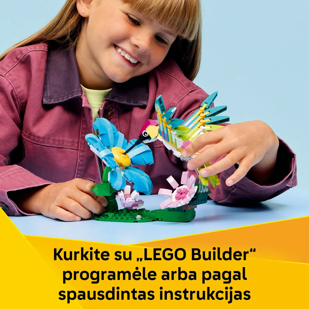 LEGO® Creator 3 in 1 Laukiniai gyvūnai: spalvingas kolibris 31384