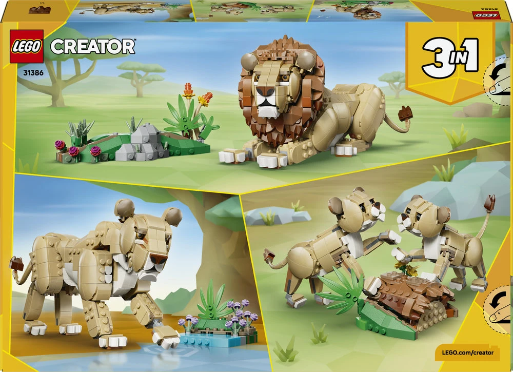 LEGO® Creator 3 in 1 Laukiniai gyvūnai: didingasis liūtas, žaislas 31386