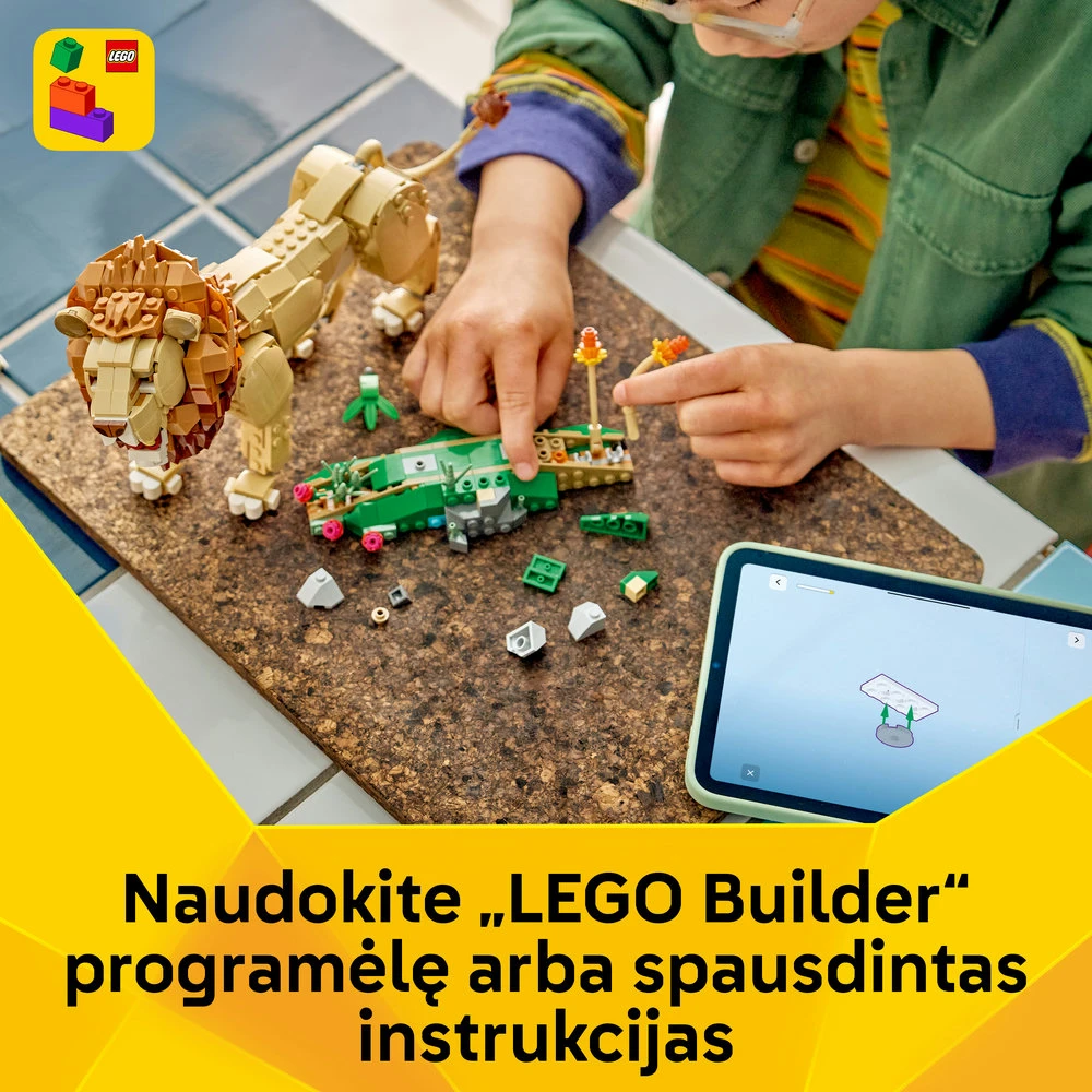 LEGO® Creator 3 in 1 Laukiniai gyvūnai: didingasis liūtas, žaislas 31386