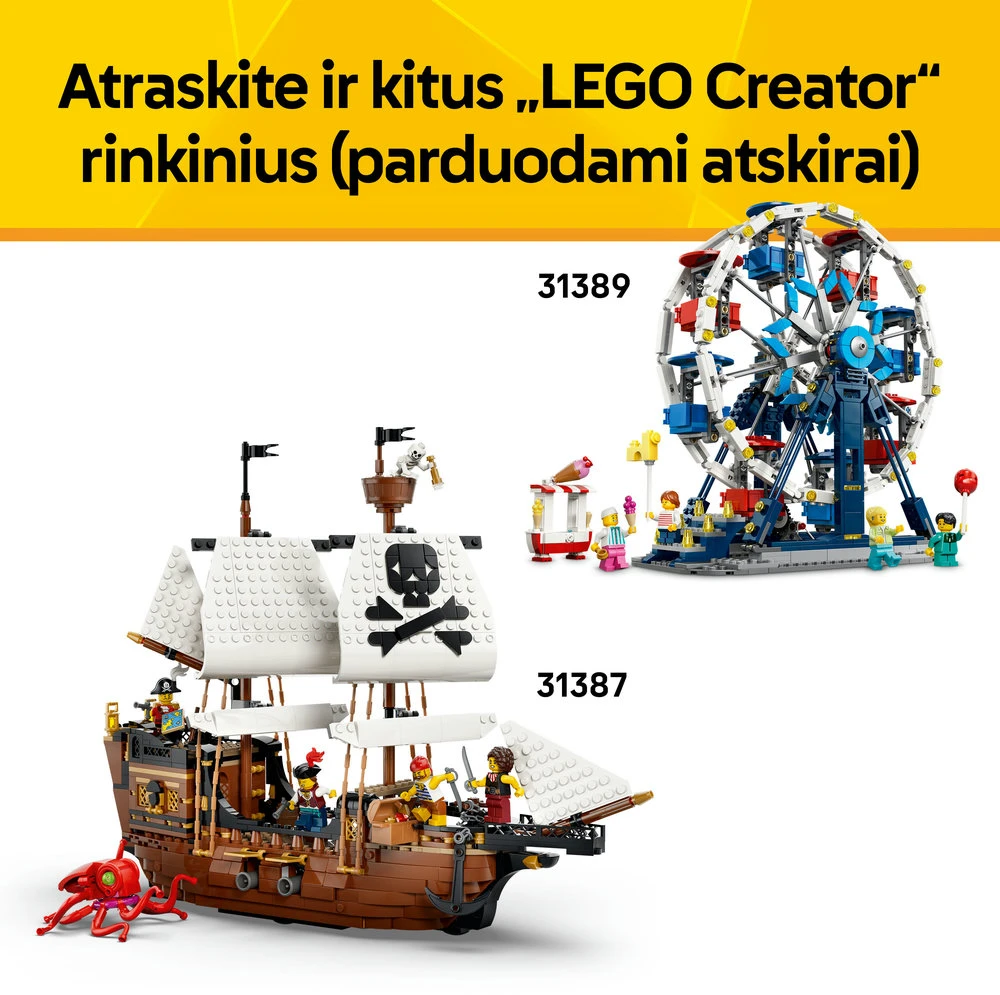 LEGO® Creator 3 in 1 Laukiniai gyvūnai: didingasis liūtas, žaislas 31386