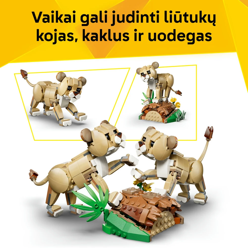 LEGO® Creator 3 in 1 Laukiniai gyvūnai: didingasis liūtas, žaislas 31386