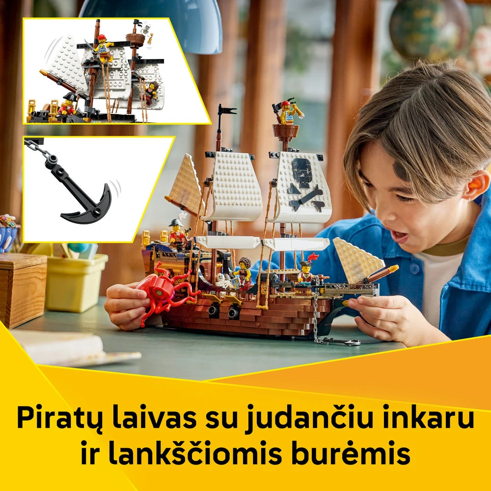 LEGO® Creator „3 in 1“ Legendinis piratų laivas 31387