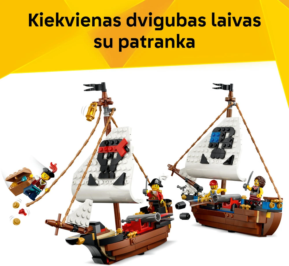 LEGO® Creator „3 in 1“ Legendinis piratų laivas 31387