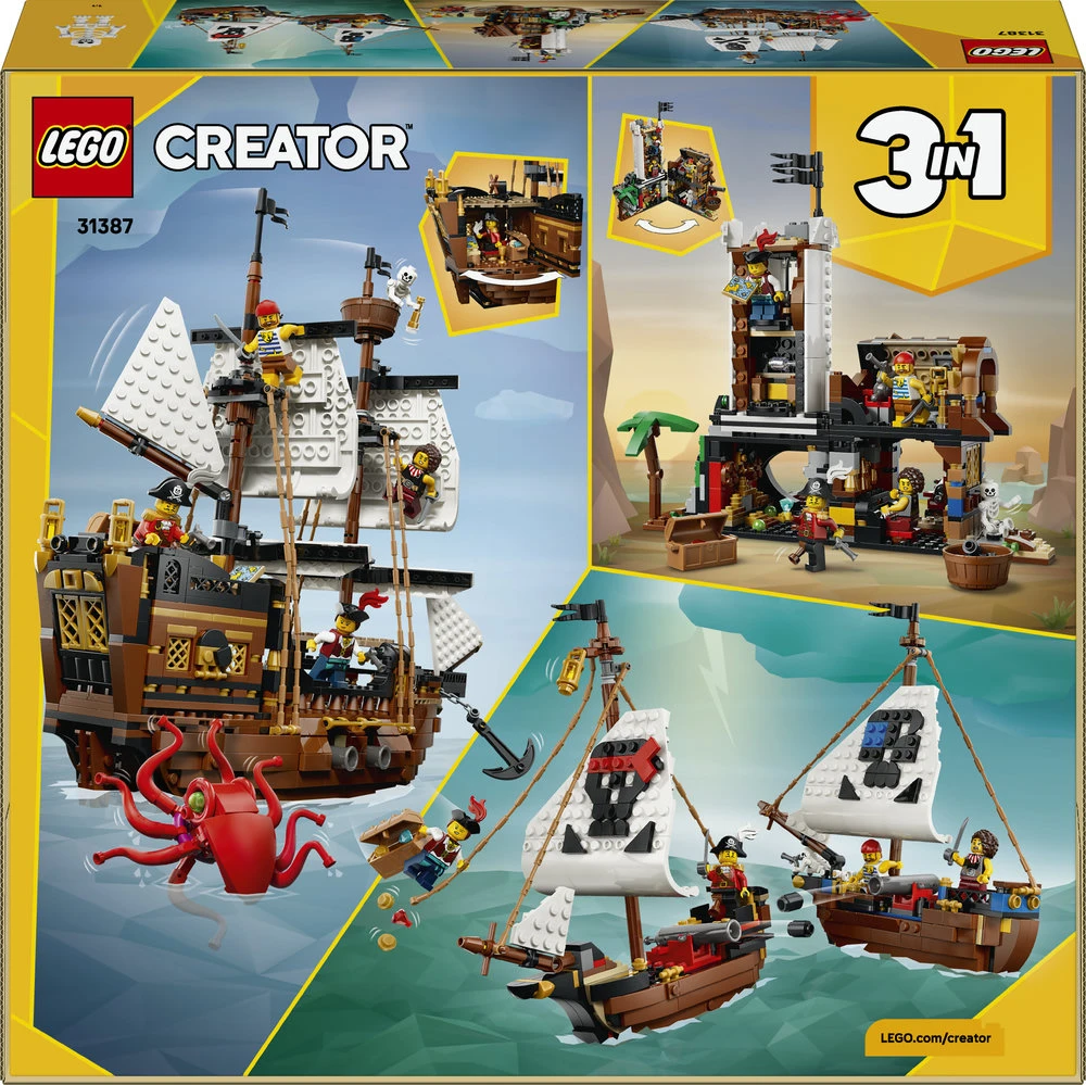 LEGO® Creator „3 in 1“ Legendinis piratų laivas 31387