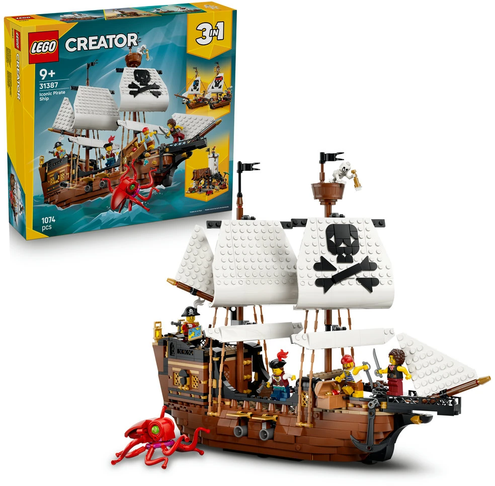 LEGO® Creator „3 in 1“ Legendinis piratų laivas 31387