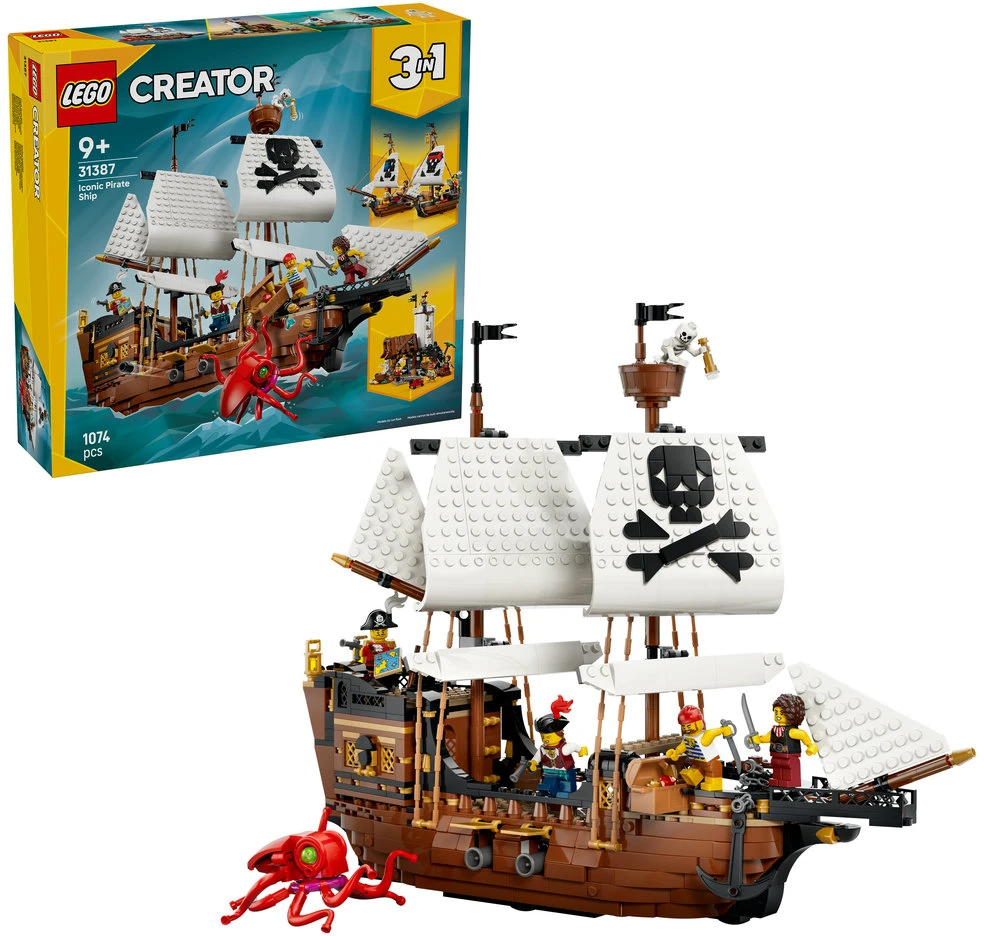 LEGO® Creator „3 in 1“ Legendinis piratų laivas 31387