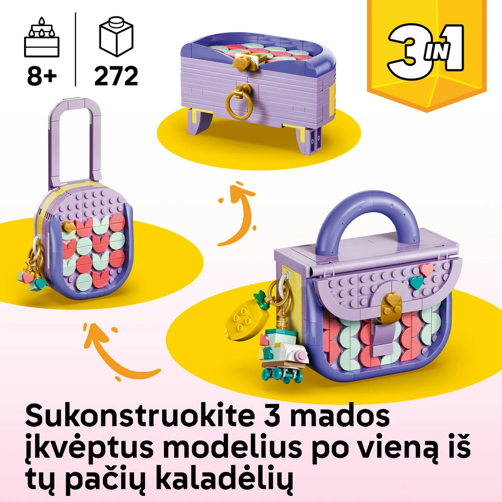 LEGO® Creator 3 in 1 Meniškas ir madingas krepšys su daiktadėže 31391