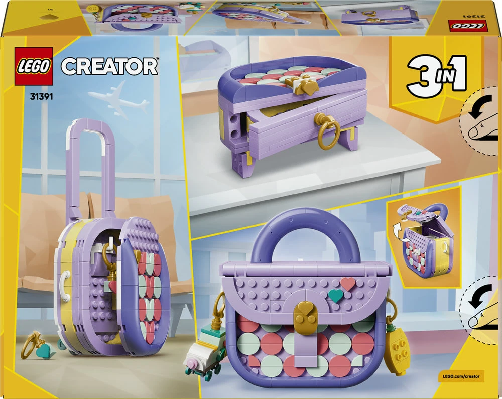 LEGO® Creator 3 in 1 Meniškas ir madingas krepšys su daiktadėže 31391