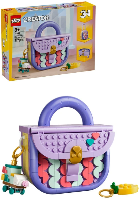 LEGO® Creator 3 in 1 Meniškas ir madingas krepšys su daiktadėže 31391