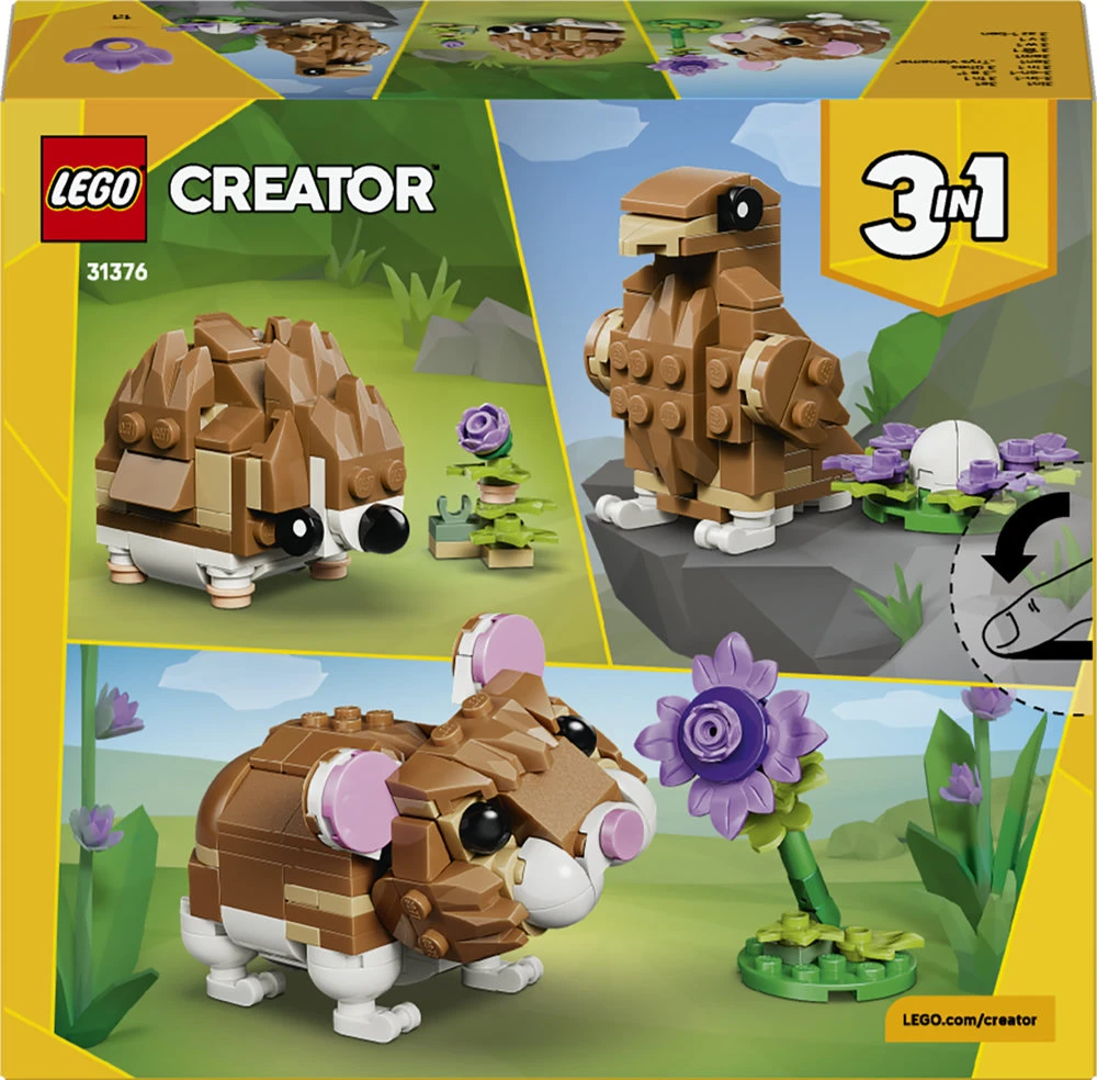 LEGO® Creator 3 in 1 Mielas žiurkėnas su gėle 31376
