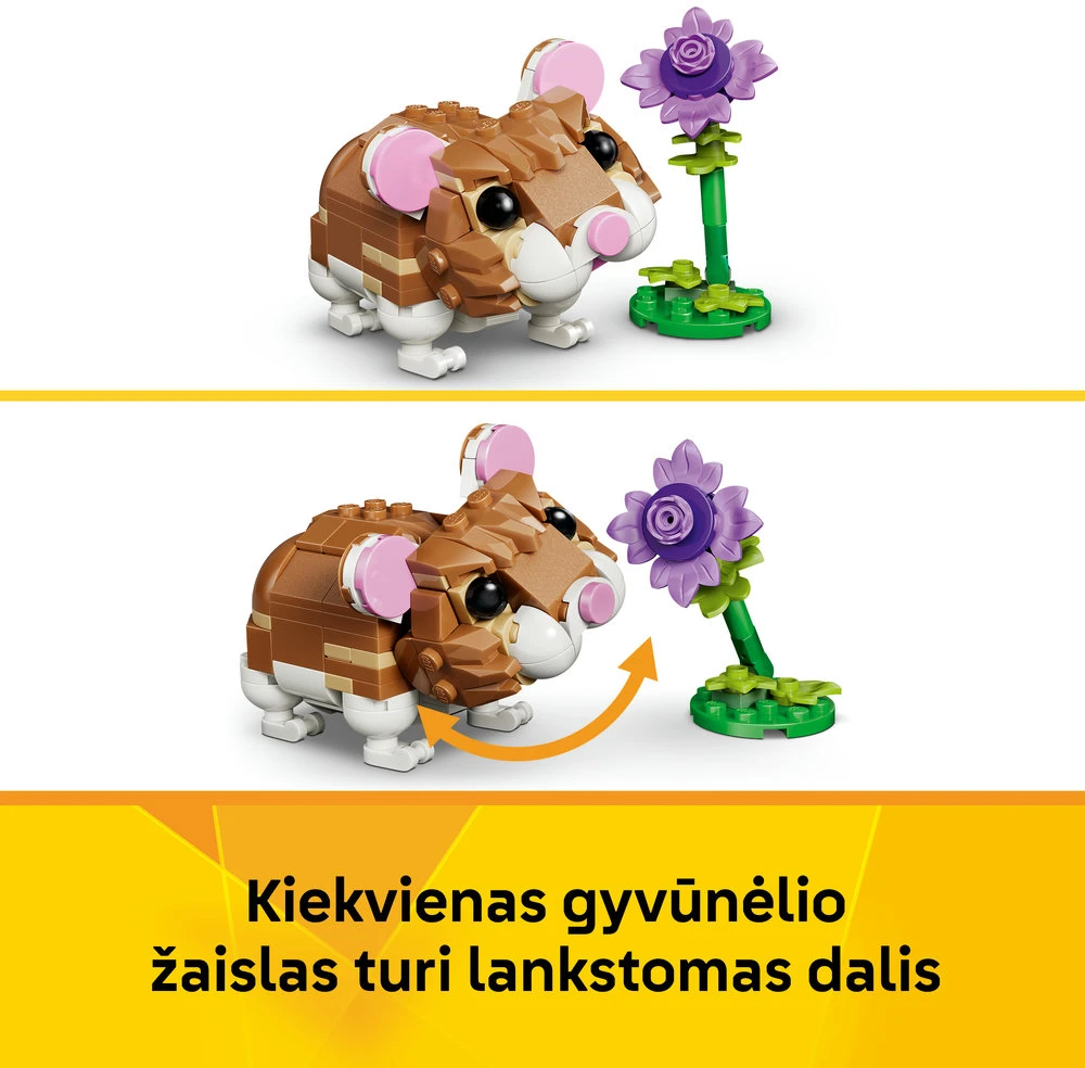 LEGO® Creator 3 in 1 Mielas žiurkėnas su gėle 31376