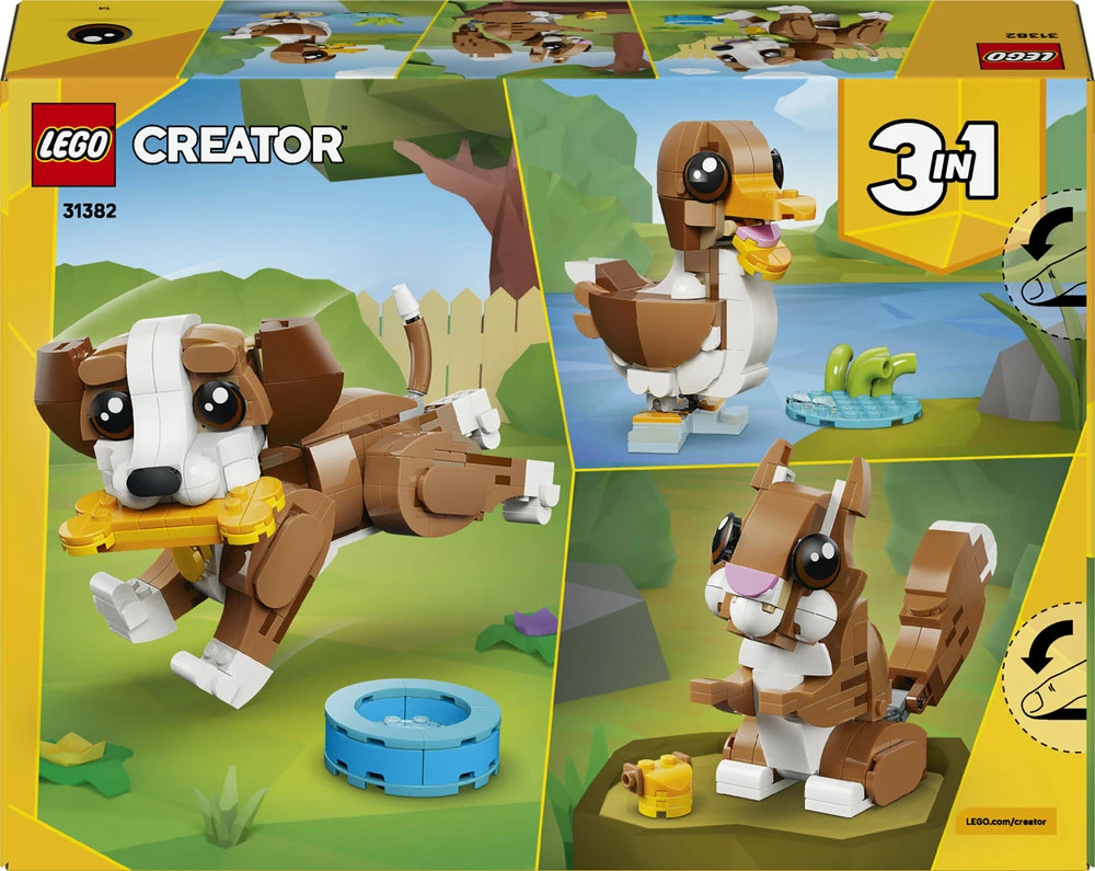 LEGO® Creator 3 in 1 Mieli gyvūnai: žaismingas šuniukas 31382