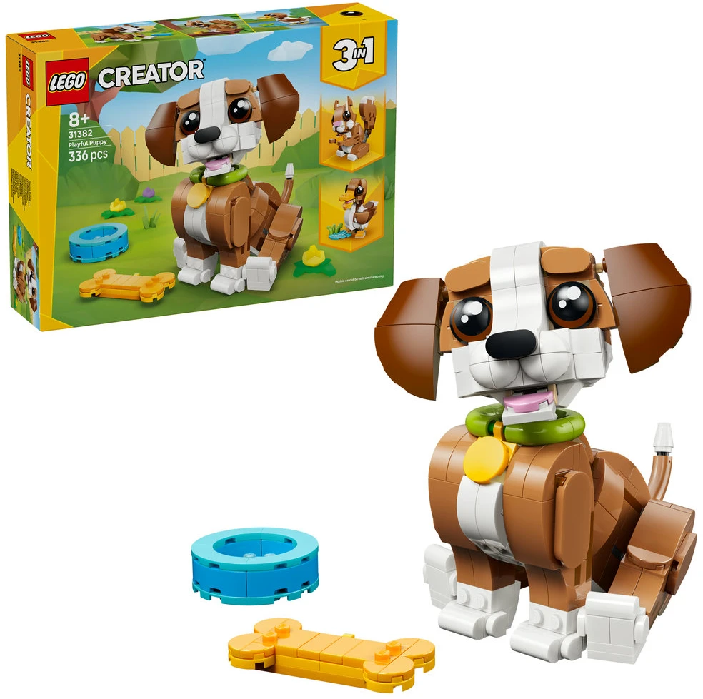 LEGO® Creator 3 in 1 Mieli gyvūnai: žaismingas šuniukas 31382