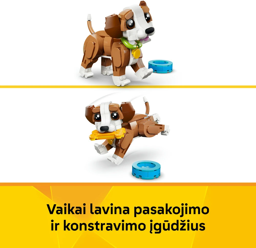 LEGO® Creator 3 in 1 Mieli gyvūnai: žaismingas šuniukas 31382