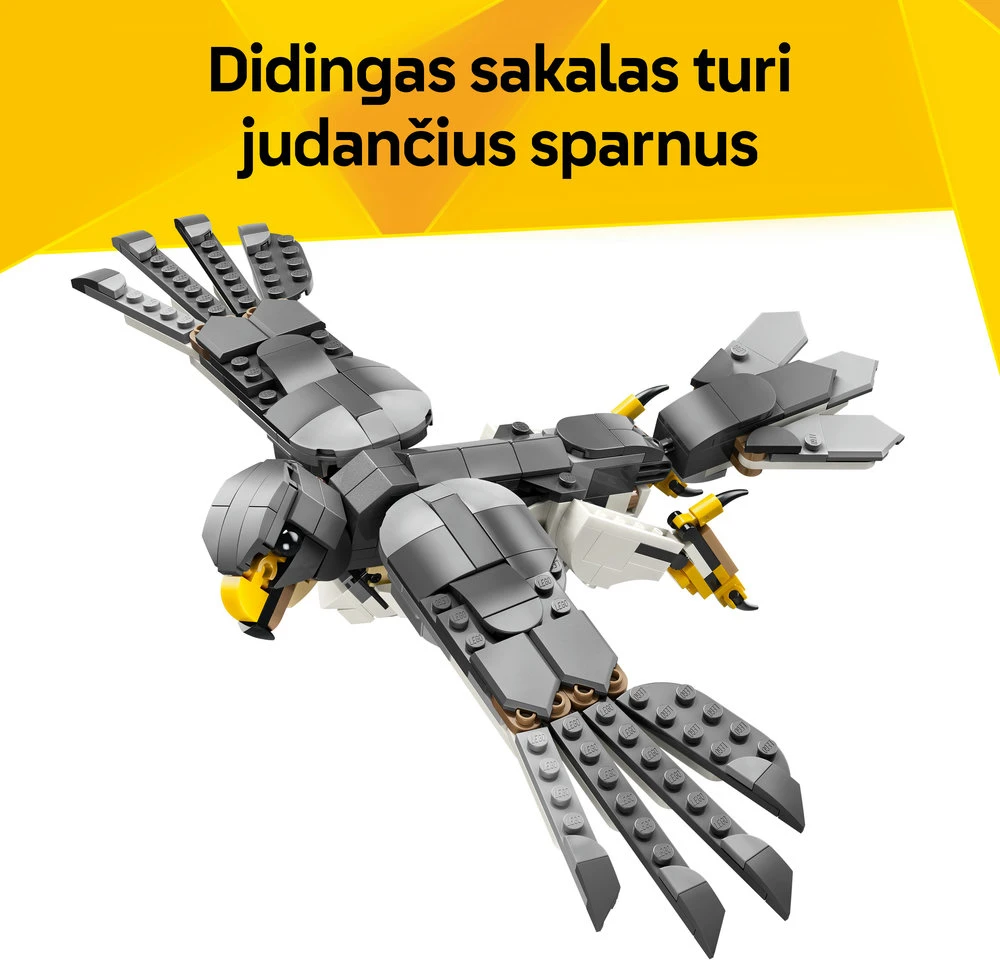 LEGO® Creator „3 in 1“ Miško gyvūnai: pilkasis vilkas 31393