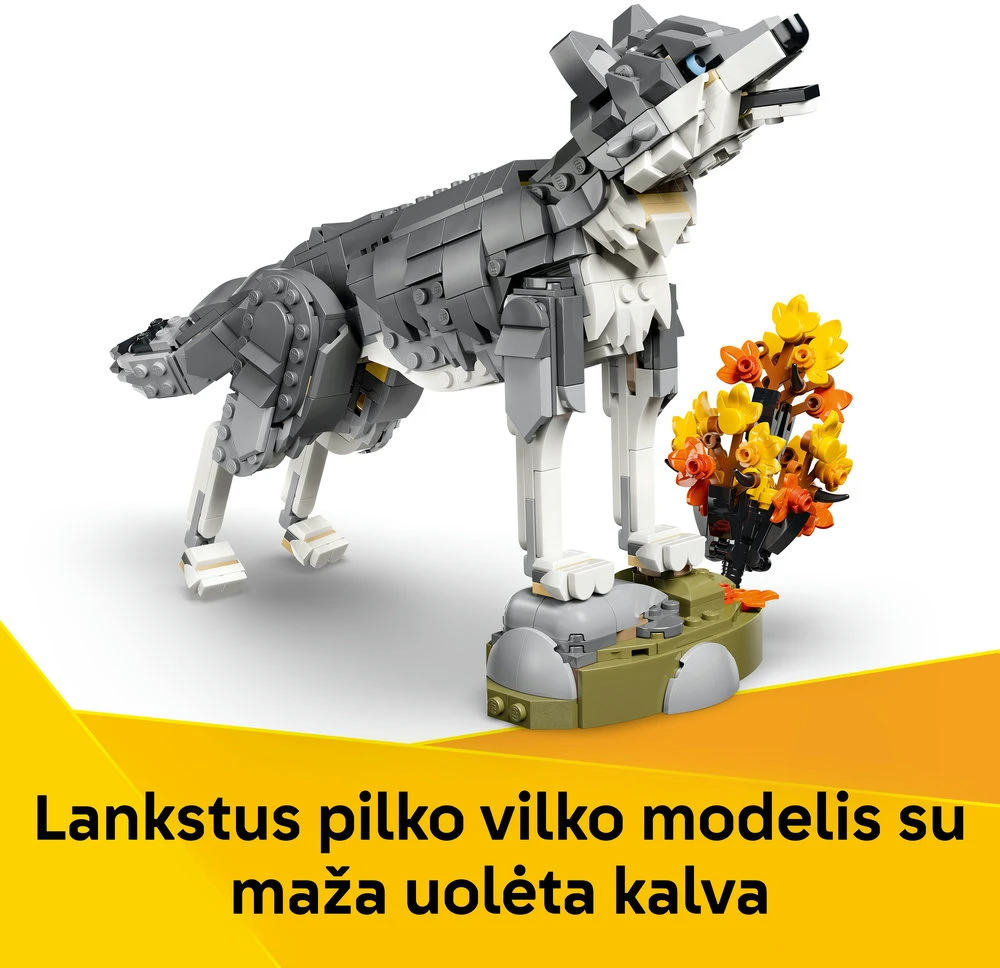 LEGO® Creator „3 in 1“ Miško gyvūnai: pilkasis vilkas 31393