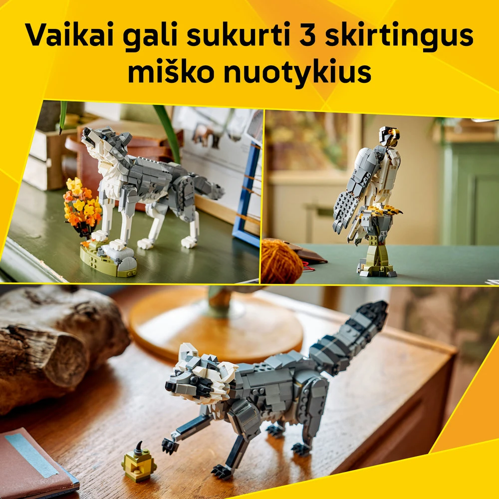 LEGO® Creator „3 in 1“ Miško gyvūnai: pilkasis vilkas 31393